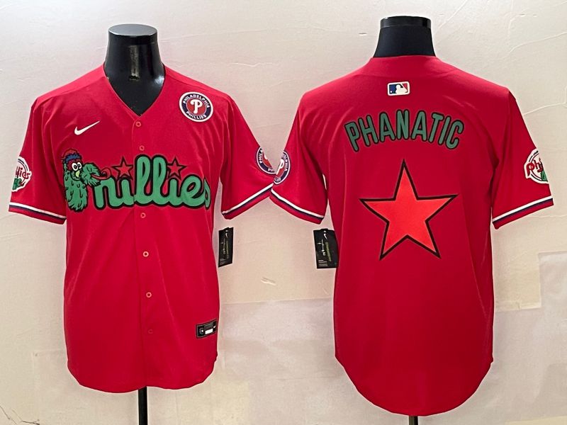 Men Philadelphia Phillies Blank Red three generations Joint Name 2025 Nike MLB Jersey style 17